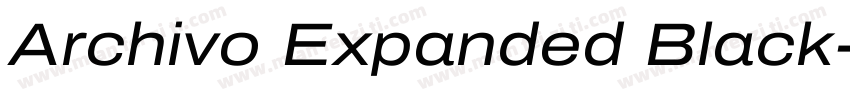 Archivo Expanded Black字体转换
